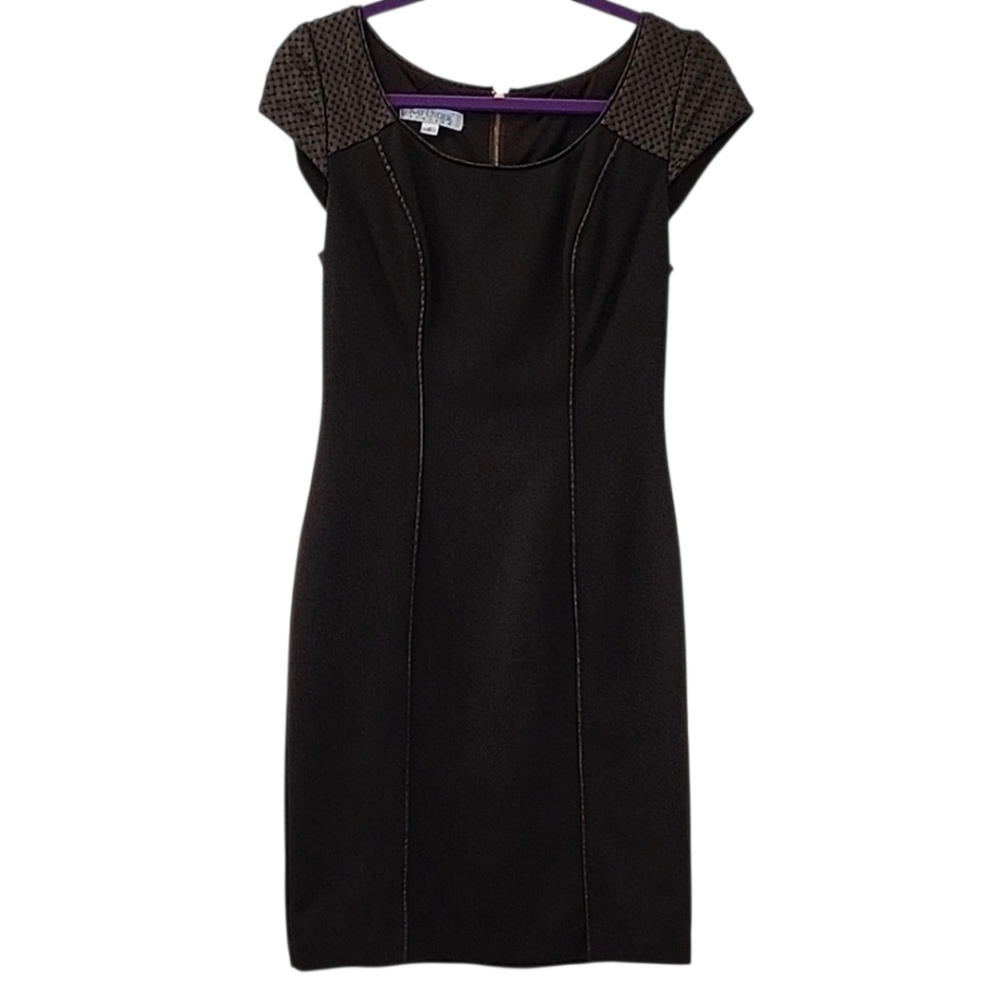 Kay Unger New York cocktail dress Chocolate Brown Sz 6 - Picture 3 of 16